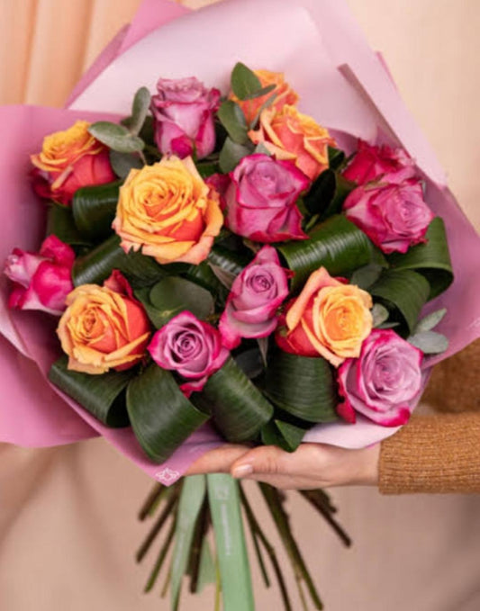 Rainbow Rose Bouquet